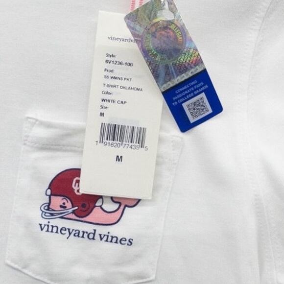 Vineyard Vines Women’s Oklahoma Sooners OU pocket tee size Medium - Picture 3 of 4